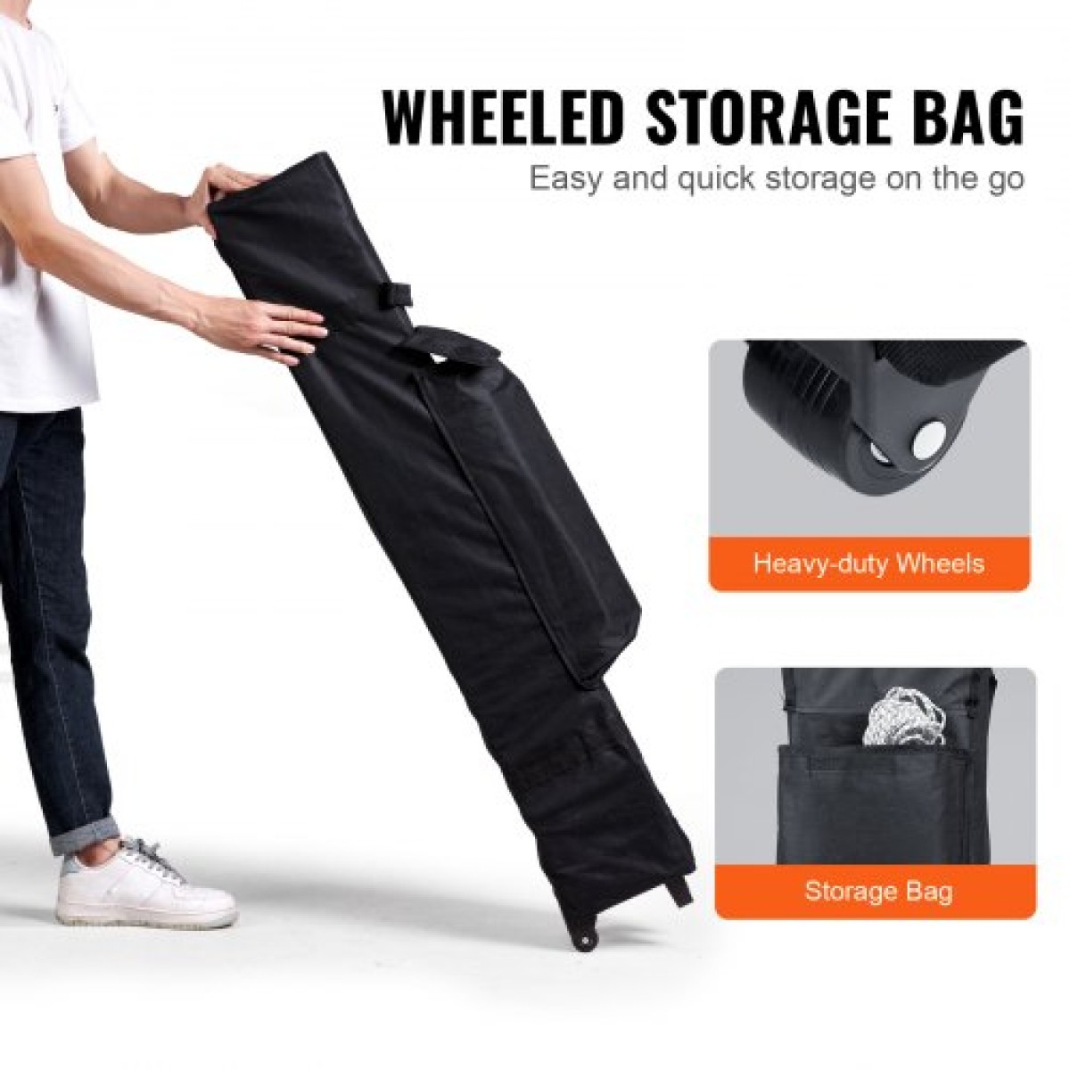 Σκηνή με κουβούκλιο VEVOR Pop Up, 10 x 10 πόδια, 250 D PU ασημένια επίστρωση, με φορητή τσάντα κυλίνδρου και 4 σακούλες άμμου, αδιάβροχο κιόσκι για πάρτι, κάμπινγκ, εμπορικές εκδηλώσεις, σκούρο γκρι