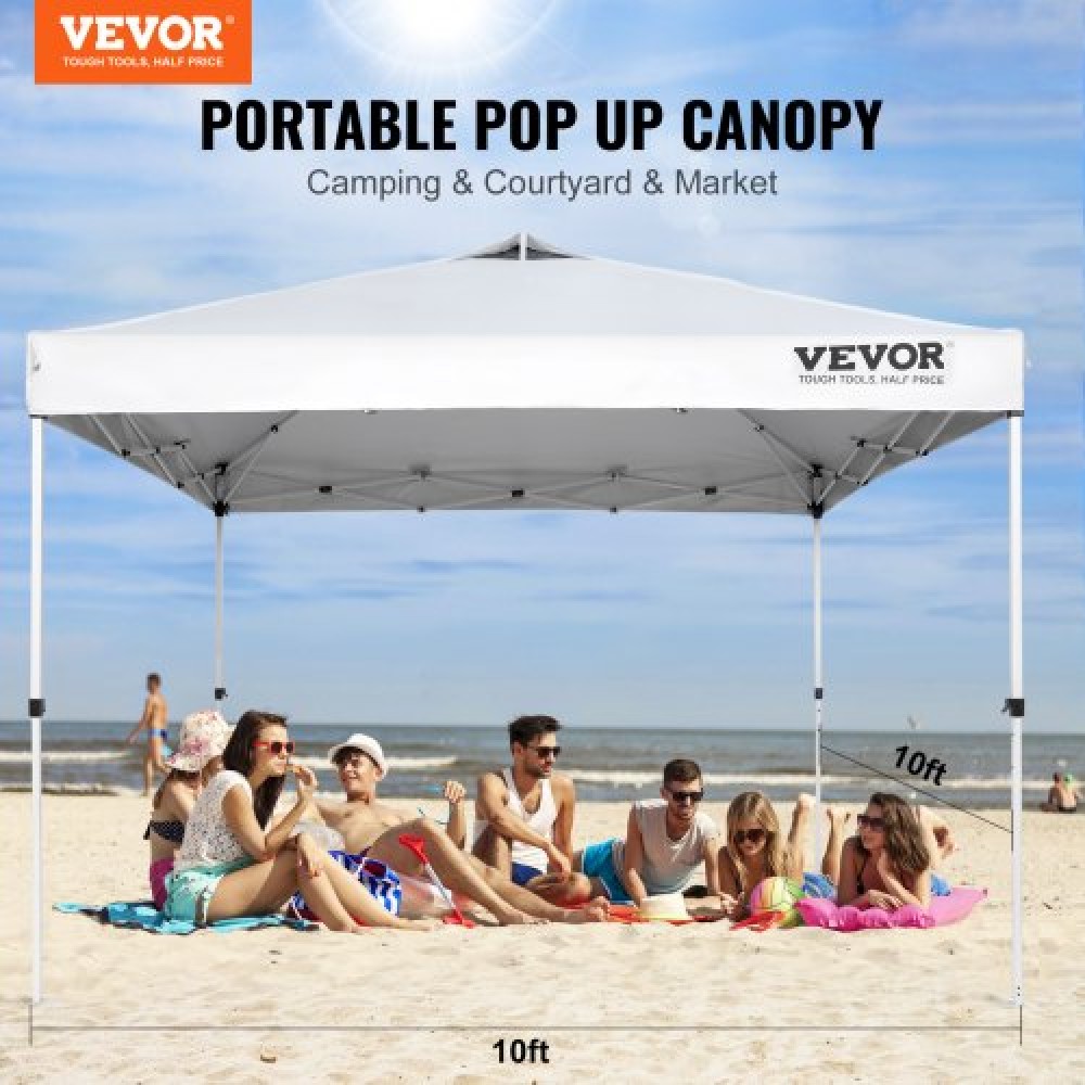 Σκηνή πάρτι με κουβούκλιο VEVOR Pop Up 304,8 x 304,8 cm με φορητή τσάντα για Camping White