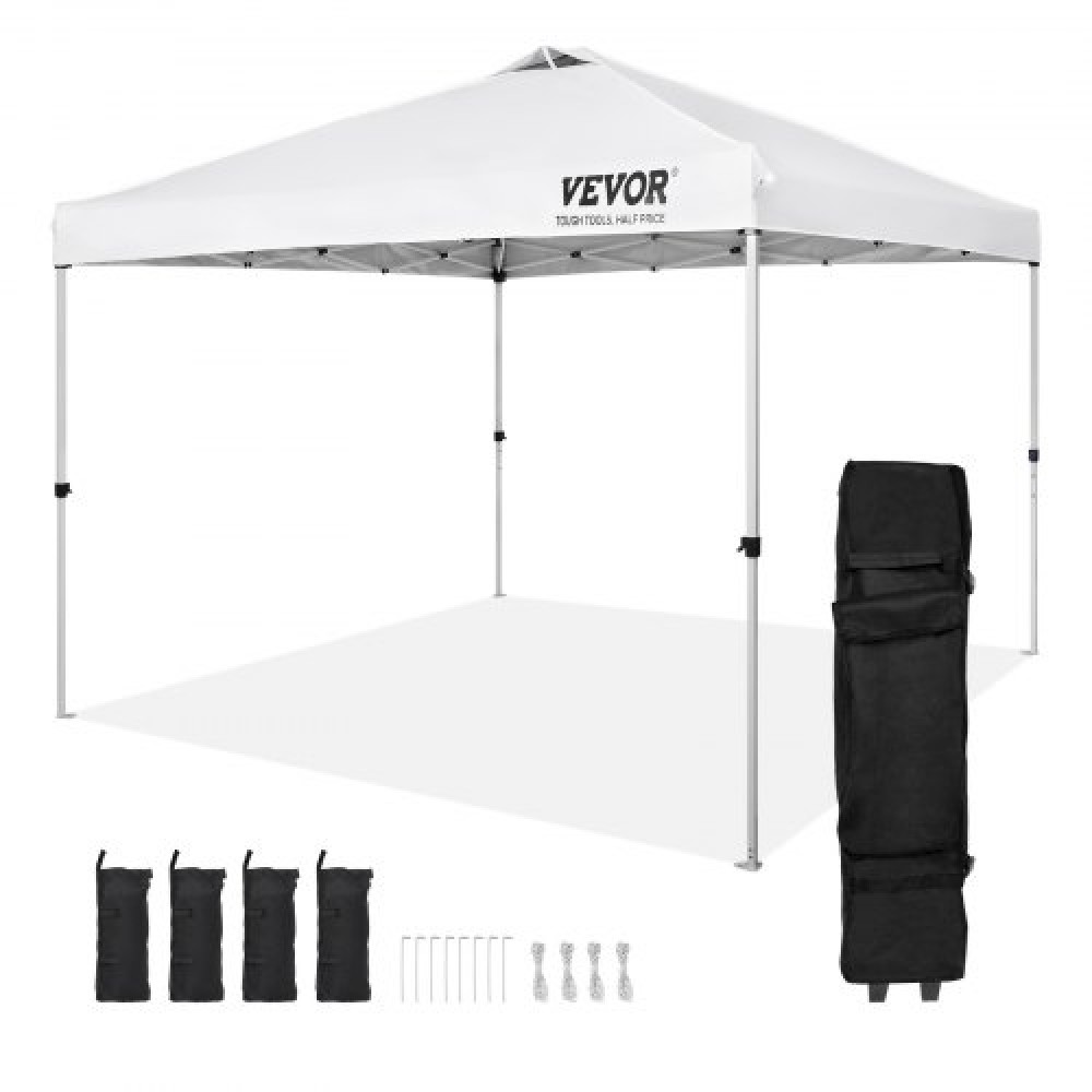 Σκηνή πάρτι με κουβούκλιο VEVOR Pop Up 304,8 x 304,8 cm με φορητή τσάντα για Camping White