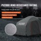 Σκηνή κάμπινγκ VEVOR SUV, Εξάρτημα 8'-8' SUV Tent Attachment για Κάμπινγκ με στρώμα βροχής και τσάντα μεταφοράς, αδιάβροχη σκηνή φορτηγού διπλής στρώσης PU2000mm, φιλοξενία 6-8 ατόμων, πίσω σκηνή για Van Hatch πίσω πόρτα
