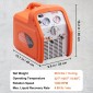 VEVOR Portable 3/4 HP Refrigerant Recovery Machine - AC Recovery Machine with High Pressure Protection 220-240V 60Hz Recovery Machine HVAC for Vapor Liquid Refrigerant, Car Conditioning