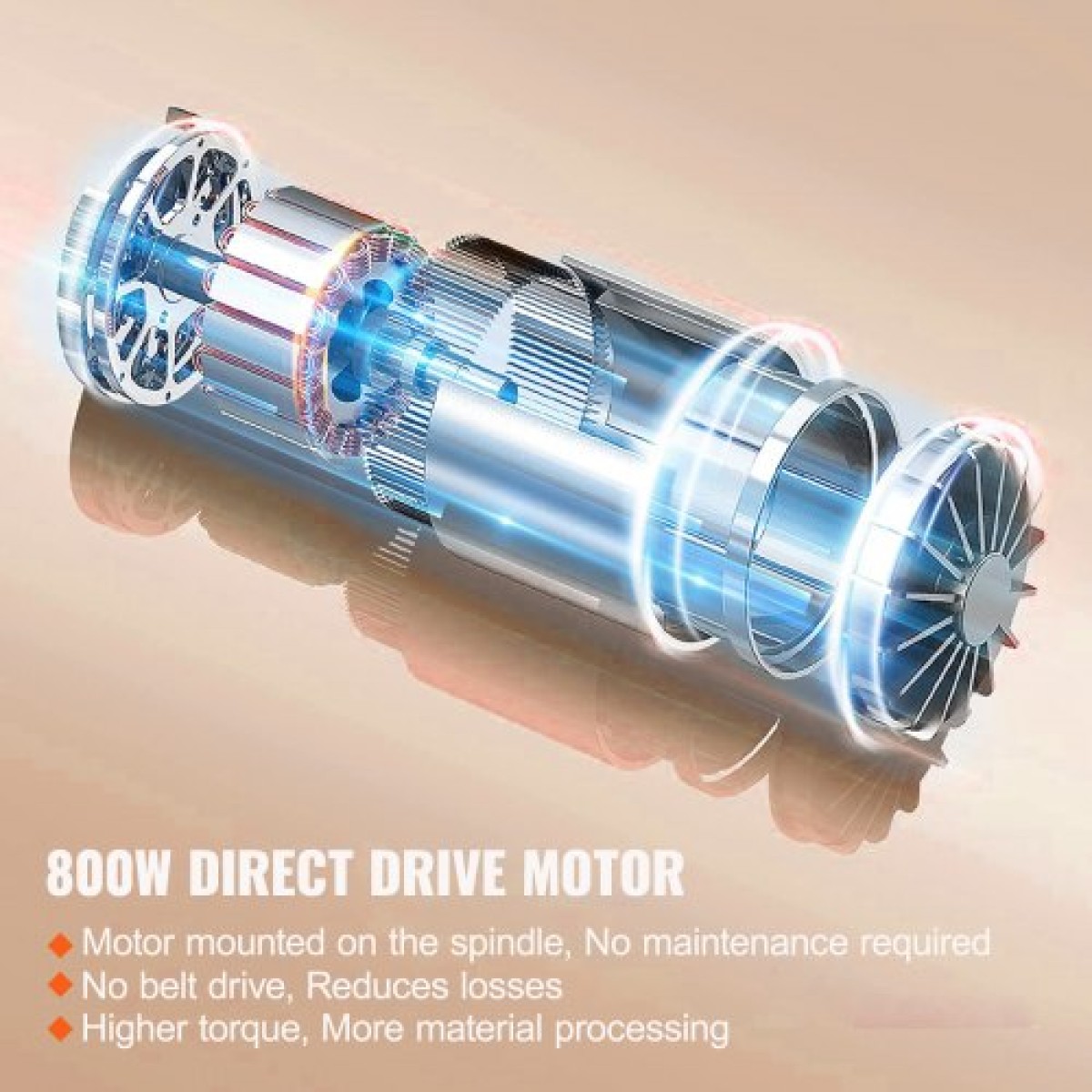 VEVOR Mini Metal Lathe Machine, 17,8 cm x 40,7 cm, 800W Precision Benchtop Power Metal Lathe, 150-2500 RPM Συνεχώς μεταβλητή ταχύτητα, με 9,9 cm 3-σιαγόνι μεταλλικό τσοκ εργαλειοθήκη για επεξεργασία ανταλλακτικών ακριβείας