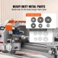 VEVOR Mini Metal Lathe Machine, 17,8 cm x 40,7 cm, 800W Precision Benchtop Power Metal Lathe, 150-2500 RPM Συνεχώς μεταβλητή ταχύτητα, με 9,9 cm 3-σιαγόνι μεταλλικό τσοκ εργαλειοθήκη για επεξεργασία ανταλλακτικών ακριβείας