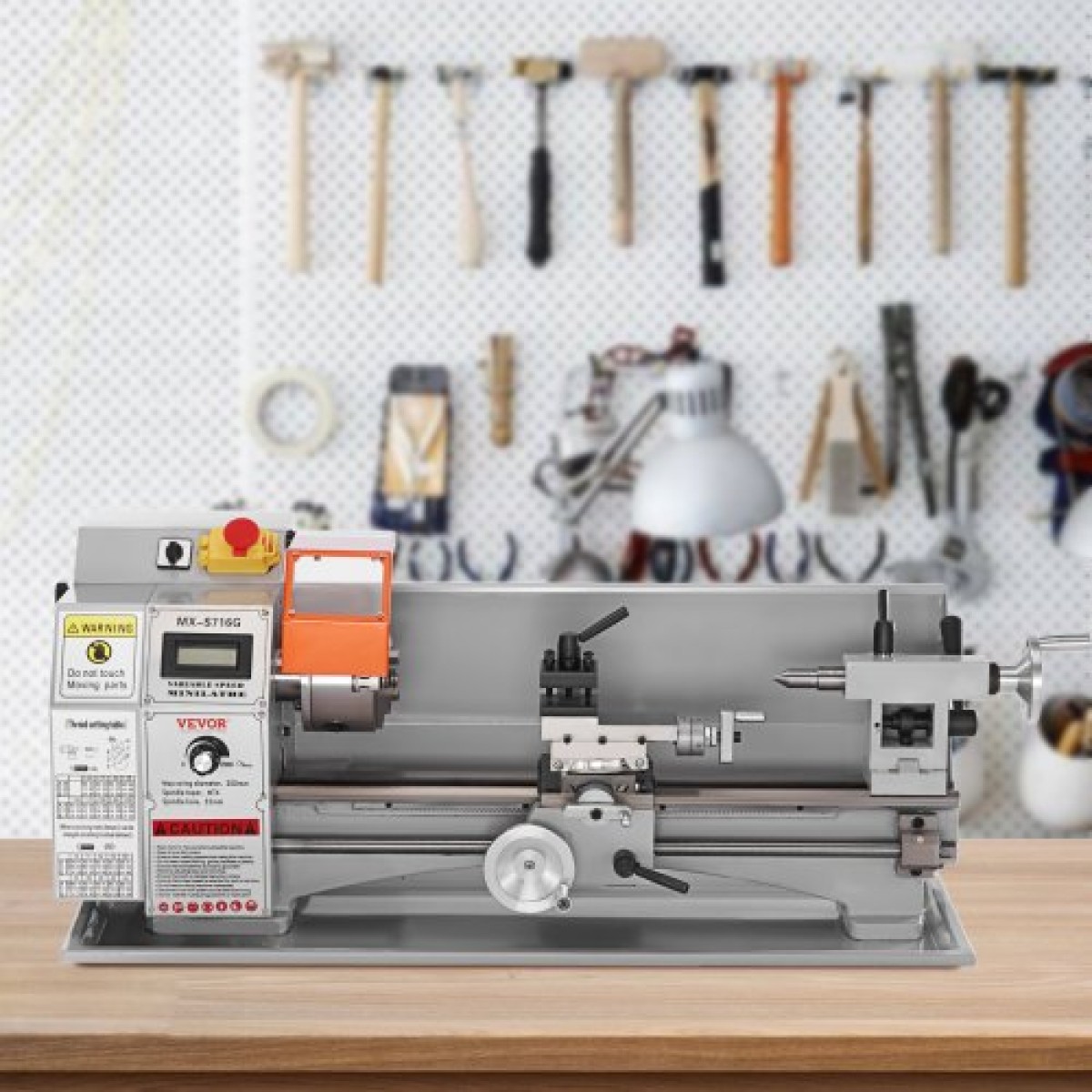 VEVOR Mini Metal Lathe Machine, 17,8 cm x 40,7 cm, 800W Precision Benchtop Power Metal Lathe, 150-2500 RPM Συνεχώς μεταβλητή ταχύτητα, με 9,9 cm 3-σιαγόνι μεταλλικό τσοκ εργαλειοθήκη για επεξεργασία ανταλλακτικών ακριβείας