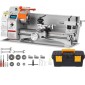 VEVOR Mini Metal Lathe Machine, 17,8 cm x 40,7 cm, 800W Precision Benchtop Power Metal Lathe, 150-2500 RPM Συνεχώς μεταβλητή ταχύτητα, με 9,9 cm 3-σιαγόνι μεταλλικό τσοκ εργαλειοθήκη για επεξεργασία ανταλλακτικών ακριβείας