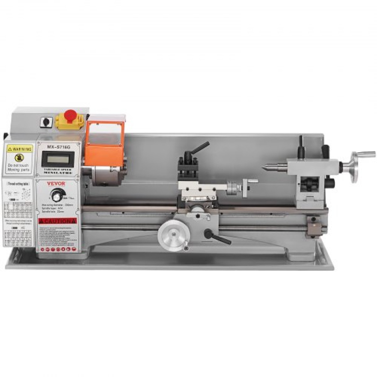 VEVOR Mini Metal Lathe Machine, 17,8 cm x 40,7 cm, 800W Precision Benchtop Power Metal Lathe, 150-2500 RPM Συνεχώς μεταβλητή ταχύτητα, με 9,9 cm 3-σιαγόνι μεταλλικό τσοκ εργαλειοθήκη για επεξεργασία ανταλλακτικών ακριβείας