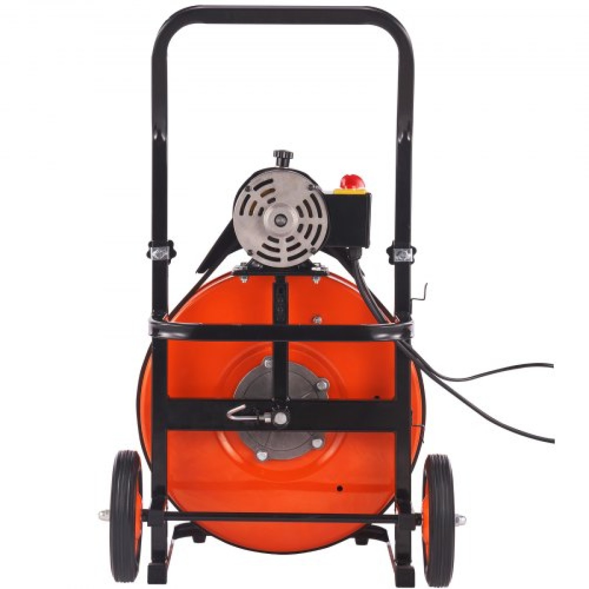 Μηχάνημα καθαρισμού αποχέτευσης VEVOR 30m x 19mm, Auto Feed Sewer Snake Auger on Wheels, Φορητό μηχάνημα καθαρισμού αποχέτευσης με 4 κόφτες & διακόπτης ποδιών που ενεργοποιείται με αέρα για σωλήνες 100mm έως 200mm