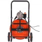 Μηχάνημα καθαρισμού αποχέτευσης VEVOR 30m x 19mm, Auto Feed Sewer Snake Auger on Wheels, Φορητό μηχάνημα καθαρισμού αποχέτευσης με 4 κόφτες & διακόπτης ποδιών που ενεργοποιείται με αέρα για σωλήνες 100mm έως 200mm