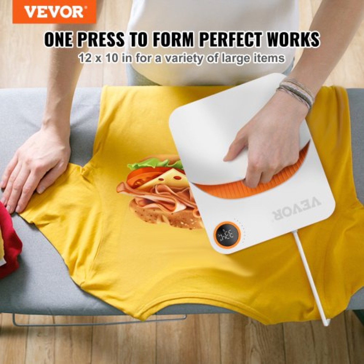 VEVOR Heat Press 30,5 cm x 25,4 cm Φορητό μπλουζάκι Easy Press Sublimation Transfer DIY