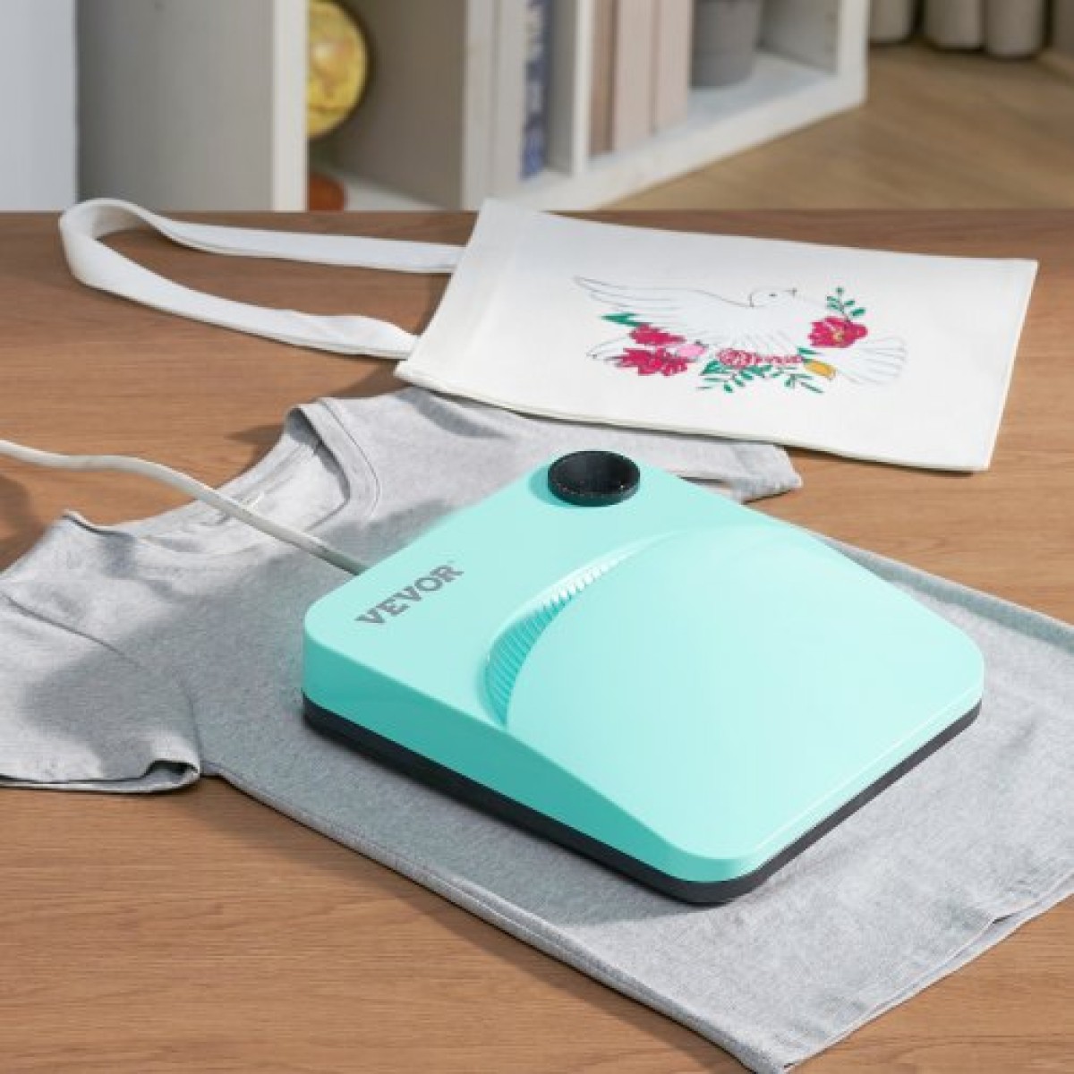 VEVOR Heat Press 9 x 9 in/22,9 x 22,9 cm Φορητό μπλουζάκι Easy Press Sublimation Transfer DIY