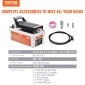 VEVOR Air Hydraulic Pump, 6895 bar 1,9L Reservoir, NPT 10mm Oil Outlet, NPT 6,4mm Pipe, 2m Pipe, Foot Actuated Hydraulic Pump Air Treadle for Auto Body Frame Machines and Pulling Post, Γκρι