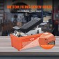 VEVOR Air Hydraulic Pump, 6895 bar 1.9L Reservoir, NPT 10mm Oil Outlet, NPT 6.4mm Pipe, Foot Actuated Hydraulic Pump Air Treadle for Auto Body Frame Machines and Pulling Post, Πορτοκαλί