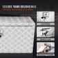 VEVOR Underbody Truck Box, 36"×24"×24" Pickup Storage Box, Heavy Duty Aluminum Diamond Plate Tool Box με κλειδαριά και κλειδιά, Αδιάβροχο κουτί αποθήκευσης τρέιλερ με μάνταλο T-handle για φορτηγό, φορτηγό, ρυμουλκούμενο