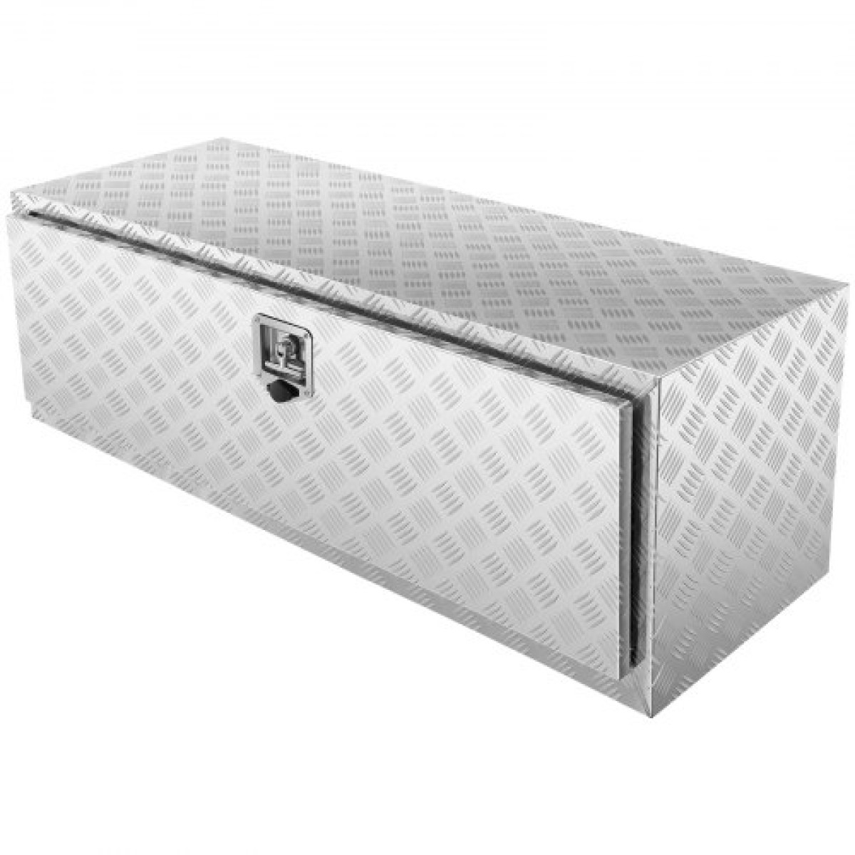 VEVOR Underbody Truck Box, 48"×24"×24" Pickup Storage Box, Heavy Duty Aluminium Diamond Plate Tool Box με κλειδαριά και κλειδιά, Αδιάβροχο κουτί αποθήκευσης τρέιλερ με μάνταλο T-handle για φορτηγό, φορτηγό, τρέιλερ