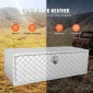 VEVOR Underbody Truck Box, 48"×24"×24" Pickup Storage Box, Heavy Duty Aluminium Diamond Plate Tool Box με κλειδαριά και κλειδιά, Αδιάβροχο κουτί αποθήκευσης τρέιλερ με μάνταλο T-handle για φορτηγό, φορτηγό, τρέιλερ