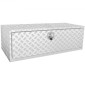 VEVOR Underbody Truck Box, 48"×24"×24" Pickup Storage Box, Heavy Duty Aluminium Diamond Plate Tool Box με κλειδαριά και κλειδιά, Αδιάβροχο κουτί αποθήκευσης τρέιλερ με μάνταλο T-handle για φορτηγό, φορτηγό, τρέιλερ