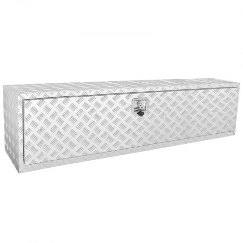 VEVOR Underbody Truck Box, 152,4 x 43,2 x 45,7 cm Pickup Storage Box, Heavy Duty Aluminium Diamond Plate Tool Box με κλειδαριά και κλειδιά, Αδιάβροχο κουτί αποθήκευσης τρέιλερ με μάνταλο T-handle για φορτηγό, φορτηγό, τρέιλερ