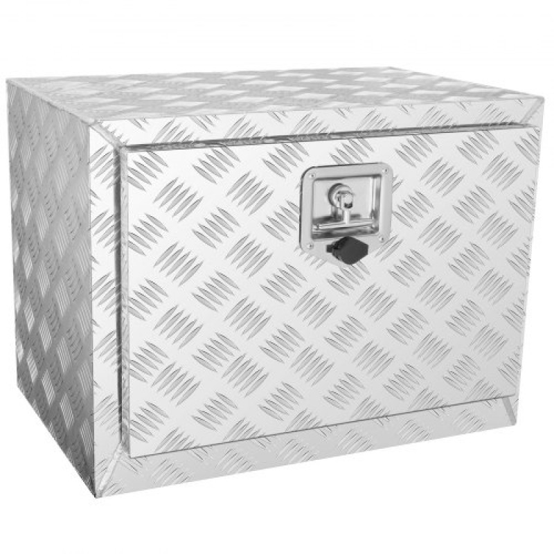 VEVOR Underbody Truck Box, 61 x 35,6 x 40,6 cm Pickup Storage Box, Heavy Duty Aluminium Diamond Plate Tool Box με κλειδαριά και κλειδιά, Αδιάβροχο κουτί αποθήκευσης τρέιλερ με μάνταλο T-Handle για φορτηγό, φορτηγό, τρέιλερ