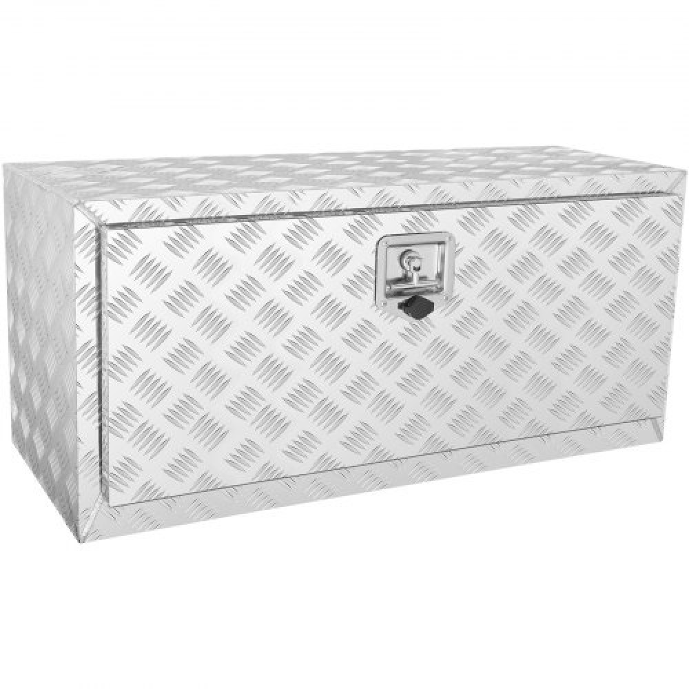 VEVOR Underbody Truck Box, 914 x 355 x 405 mm Pickup Storage Box, Heavy Duty Diamond Plate Tool Box με κλειδαριά και κλειδιά, αδιάβροχο κουτί αποθήκευσης τρέιλερ με μάνταλο T-handle για φορτηγό, φορτηγό, ρυμουλκούμενο