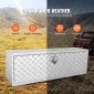 VEVOR Underbody Truck Box, 1219 x 430 x 460 mm Pickup Storage Box, Heavy Duty Aluminium Diamond Plate Tool Box με κλειδαριά και κλειδιά, Αδιάβροχο κουτί αποθήκευσης τρέιλερ με μάνταλο T-handle για φορτηγό, φορτηγό, ρυμουλκούμενο