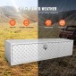 VEVOR Underbody Truck Box, 1524 x 610 x 610 mm Pickup Storage Box, Heavy Duty Aluminium Diamond Plate Tool Box με κλειδαριά και κλειδιά, Αδιάβροχο κουτί αποθήκευσης τρέιλερ με μάνταλο T-Handle για φορτηγό, φορτηγό, ρυμουλκούμενο