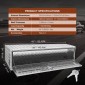 VEVOR Underbody Truck Box, 1524 x 610 x 610 mm Pickup Storage Box, Heavy Duty Aluminium Diamond Plate Tool Box με κλειδαριά και κλειδιά, Αδιάβροχο κουτί αποθήκευσης τρέιλερ με μάνταλο T-Handle για φορτηγό, φορτηγό, ρυμουλκούμενο