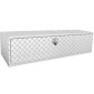 VEVOR Underbody Truck Box, 1524 x 610 x 610 mm Pickup Storage Box, Heavy Duty Aluminium Diamond Plate Tool Box με κλειδαριά και κλειδιά, Αδιάβροχο κουτί αποθήκευσης τρέιλερ με μάνταλο T-Handle για φορτηγό, φορτηγό, ρυμουλκούμενο