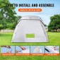 VEVOR Spray Paint Shelter, 2,3m x 1,6m x 1,6m Φορητή σκηνή βαφής σε σπρέι με ενσωματωμένη οθόνη δαπέδου & διχτυωτό, αναδιπλούμενο αναδυόμενο θάλαμο βαφής για έπιπλα Μεγάλος σταθμός βαφής εργαλείων DIY