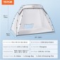 VEVOR Spray Paint Shelter, 2,3m x 1,6m x 1,6m Φορητή σκηνή βαφής σε σπρέι με ενσωματωμένη οθόνη δαπέδου & διχτυωτό, αναδιπλούμενο αναδυόμενο θάλαμο βαφής για έπιπλα Μεγάλος σταθμός βαφής εργαλείων DIY