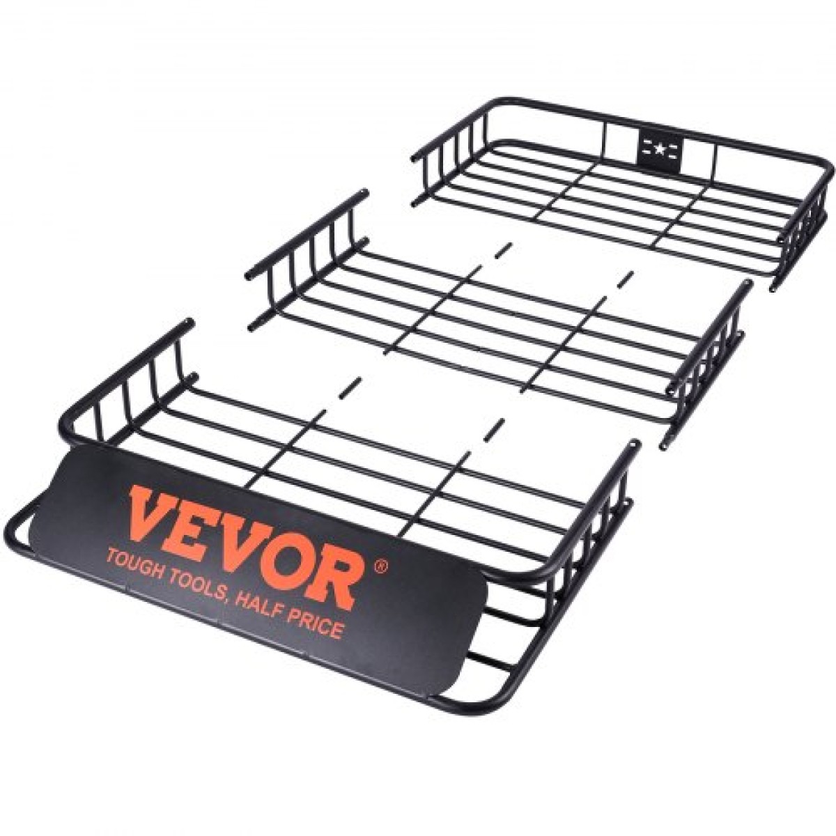 Καλάθι φορτίου VEVOR Roof Rack, 162,6 cm x 99,1 cm x 15,2 cm Μεταφορέας φορτίου οροφής με προέκταση, βαρέως τύπου ατσάλι 90,7 kg Χωρητικότητα Universal Roof Rack Basket, Βάση αποσκευών για SUV, φορτηγό
