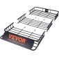Καλάθι φορτίου VEVOR Roof Rack, 162,6 cm x 99,1 cm x 15,2 cm Μεταφορέας φορτίου οροφής με προέκταση, βαρέως τύπου ατσάλι 90,7 kg Χωρητικότητα Universal Roof Rack Basket, Βάση αποσκευών για SUV, φορτηγό
