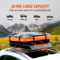 Καλάθι φορτίου VEVOR Roof Rack, 130,5 x 91,5 x 12,7 cm Μεταφορέας φορτίου στον τελευταίο όροφο με αδιάβροχη τσάντα φορτίου 15 Cu Ft, Universal Rack Carrier χωρητικότητας 90 kg για SUV, φορτηγό