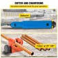 VEVOR Hydraulic Flaring Tool Kit, 45° Double Flaring Tool, Brake Repair Brake Flaring Tools for 3/16"-1/2", Brake Flare Tool with Tube Cutter and Deburrer, 30 PCS Tube Flaring Tools for Copper Lines