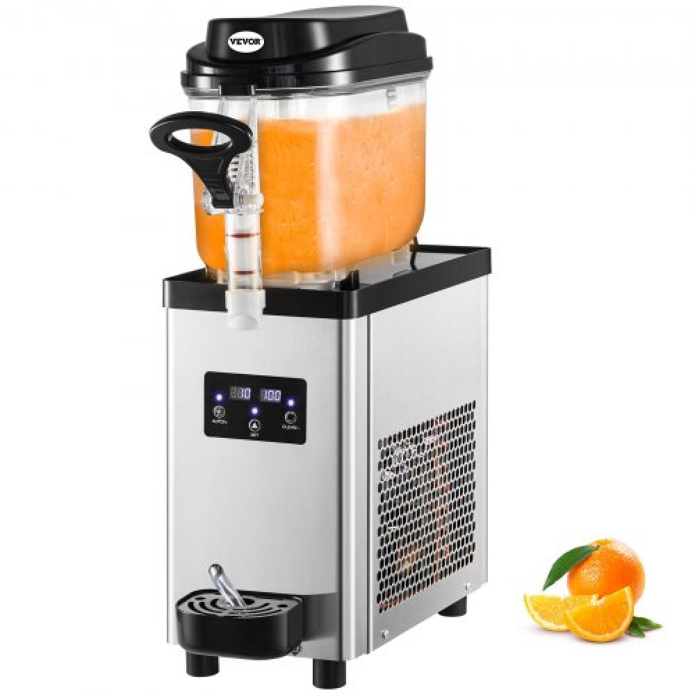 VEVOR Commercial Slushy Machine, 6L/1,6 Galllons 25 Cups Single-Bowl, 705W 220V, Inox Margarita Smoothie Frozen Drink Maker, Slushie Machine για σούπερ μάρκετ Καφετέριες Εστιατόρια Μπαρ Οικιακή χρήση