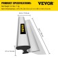 Γυψοσανίδα VEVOR Skimming Blade, 32 ιντσών λειαντικό μαχαίρι Knock-down, Εργαλείο φινιρίσματος στόκου από ανοξείδωτο χάλυβα, ακραία καπάκια υψηλής πρόσκρουσης για γυψοσανίδες τοίχου γυψοσανίδας γυψοσανίδας γυψοσανίδας