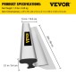 Γυψοσανίδα VEVOR Skimming Blade, 24 ιντσών λειαντικό μαχαίρι Knock-down, Εργαλείο φινιρίσματος μαχαιριού στόκου από ανοξείδωτο χάλυβα, ακραία καπάκια υψηλής πρόσκρουσης για γυψοσανίδες τοίχου γυψοσανίδας γυψοσανίδας γυψοσανίδας