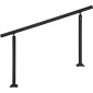 Σετ κιγκλίδωμα σκάλας VEVOR, κουπαστές 152,4 cm για εξωτερικούς χώρους 0-5 σκαλοπάτια, κουπαστή σκάλας με ρυθμιζόμενη γωνία μαύρου αλουμινίου, σκάλες εσωτερικού & εξωτερικού χώρου για ηλικιωμένους