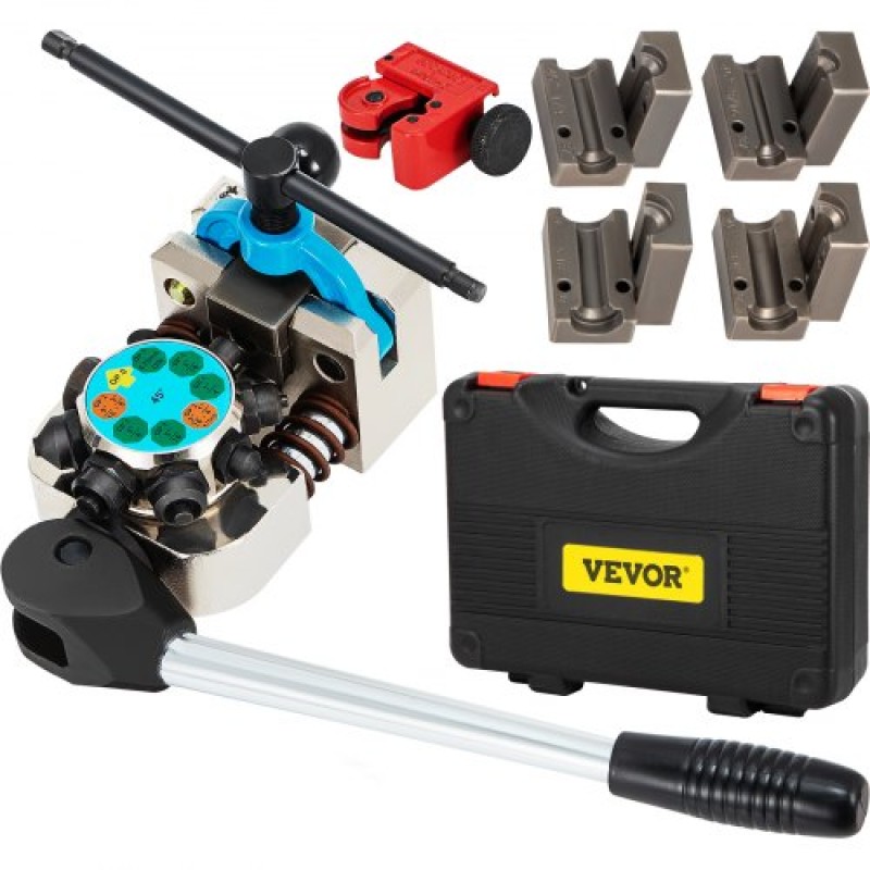 VEVOR Brake Line Flaring Tool, 45 μοιρών μονό, διπλό και φυσαλίδες για 3/16\", 1/4\", 5/16\" και 3/8\" μέγεθος σωλήνα, κατάλληλο για μαλακό μέταλλο χάλκινων γραμμών