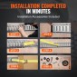 VEVOR E Track Tie-Down Rail Kit, 34PCS 152,4 cm Σετ E-Tracks Περιλαμβάνει 8 χαλύβδινες ράγες & 2 μονή υποδοχή & 8 δακτυλίους O & 8 ​​δεσίματα με D-ring & 8 τελικές τάπες, αξεσουάρ ασφάλισης για φορτίο, μοτοσικλέτες και ποδήλατα