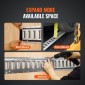 VEVOR E Track Tie-Down Rail Kit, 34PCS 152,4 cm Σετ E-Tracks Περιλαμβάνει 8 χαλύβδινες ράγες & 2 μονή υποδοχή & 8 δακτυλίους O & 8 ​​δεσίματα με D-ring & 8 τελικές τάπες, αξεσουάρ ασφάλισης για φορτίο, μοτοσικλέτες και ποδήλατα