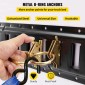VEVOR E Track Tie-Down Rail Kit, 30PCS 152,4 cm Σετ E-Tracks Περιλαμβάνει 4 χαλύβδινες ράγες & 2 μονή υποδοχή & 8 δακτυλίους O & 8 ​​Tie-Off με D-Ring & 8 End Caps, Αξεσουάρ ασφάλισης για φορτίο, μοτοσικλέτες και ποδήλατα