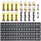 VEVOR E Track Tie-Down Rail Kit, 30PCS 152,4 cm Σετ E-Tracks Περιλαμβάνει 4 χαλύβδινες ράγες & 2 μονή υποδοχή & 8 δακτυλίους O & 8 ​​Tie-Off με D-Ring & 8 End Caps, Αξεσουάρ ασφάλισης για φορτίο, μοτοσικλέτες και ποδήλατα