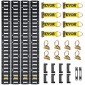 VEVOR E Track Tie-Down Rail Kit, 30PCS 152,4 cm Σετ E-Tracks Περιλαμβάνει 4 χαλύβδινες ράγες & 2 μονή υποδοχή & 8 δακτυλίους O & 8 ​​Tie-Off με D-Ring & 8 End Caps, Αξεσουάρ ασφάλισης για φορτίο, μοτοσικλέτες και ποδήλατα