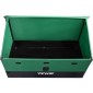 VEVOR Outdoor Storage Box, 100 Gallon Αδιάβροχο PE Tarpaulin Deck Box με γαλβανισμένο πλαίσιο, προστασία παντός καιρού & φορητό, για κάμπινγκ, κήπο, δίπλα στην πισίνα και αυλή, καφέ & μπλε