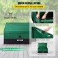VEVOR Outdoor Storage Box, 100 Gallon Αδιάβροχο PE Tarpaulin Deck Box με γαλβανισμένο πλαίσιο, προστασία παντός καιρού & φορητό, για κάμπινγκ, κήπο, δίπλα στην πισίνα και αυλή, καφέ & μπλε