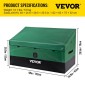 VEVOR Outdoor Storage Box, 100 Gallon Αδιάβροχο PE Tarpaulin Deck Box με γαλβανισμένο πλαίσιο, προστασία παντός καιρού & φορητό, για κάμπινγκ, κήπο, δίπλα στην πισίνα και αυλή, καφέ & μπλε