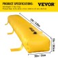 VEVOR Flood Barrier, 3,66 m μήκος x 51 cm ύψος εναλλακτική σακούλα άμμου, φράγμα νερού για πλημμύρες με εξαιρετικό αδιάβροχο αποτέλεσμα, επαναχρησιμοποιούμενοι σωλήνες εκτροπής νερού από PVC, φράγματα πλημμύρας για σπίτι, πόρτα, γκαράζ