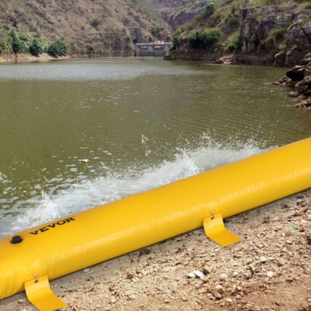 VEVOR Flood Barrier, 3,66 m μήκος x 51 cm ύψος εναλλακτική σακούλα άμμου, φράγμα νερού για πλημμύρες με εξαιρετικό αδιάβροχο αποτέλεσμα, επαναχρησιμοποιούμενοι σωλήνες εκτροπής νερού από PVC, φράγματα πλημμύρας για σπίτι, πόρτα, γκαράζ