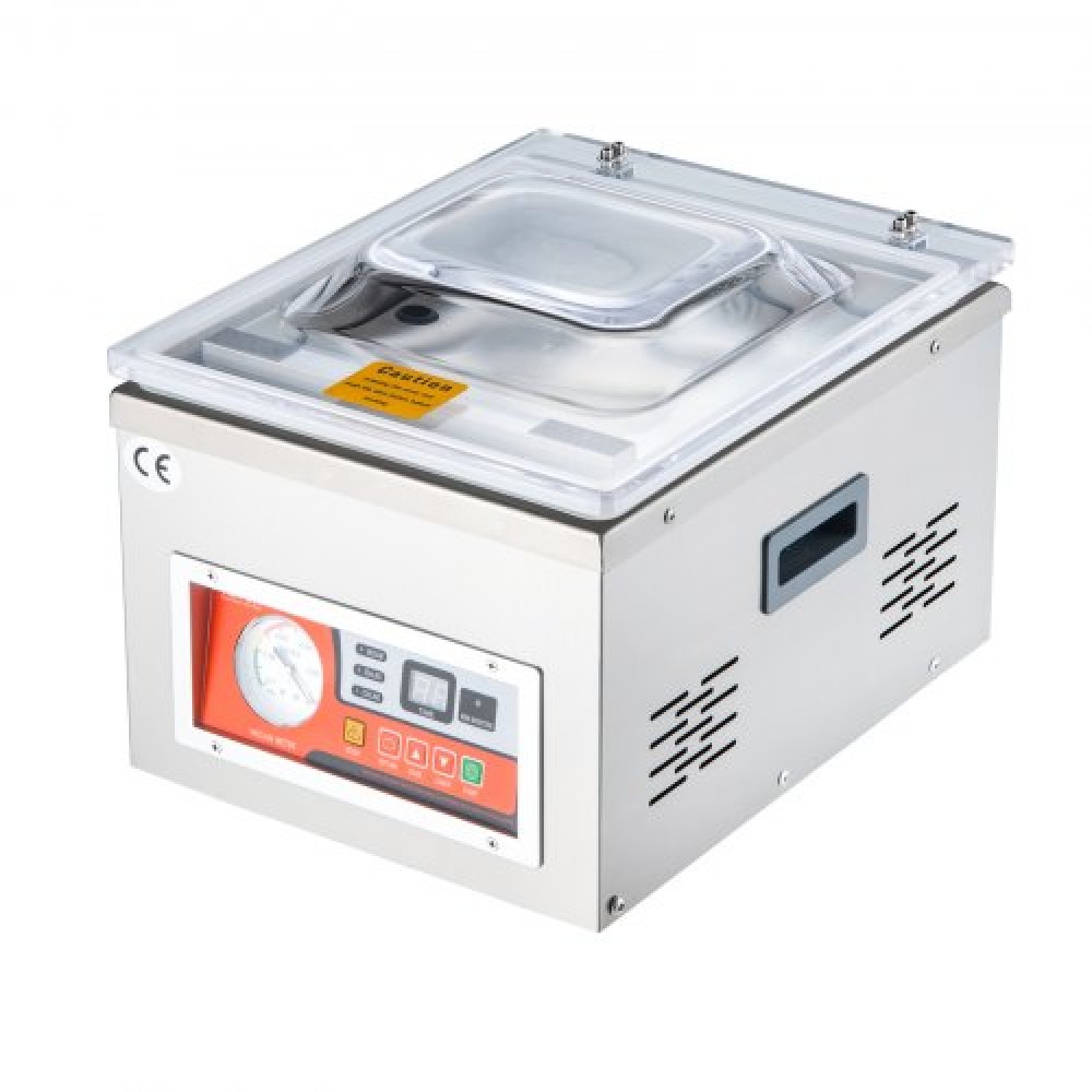 Σφραγιστικό θαλάμου VEVOR, ισχύς σφράγισης 260W, Μηχάνημα συσκευασίας κενού για υγρά τρόφιμα, κρέατα, μαρινάδες και άλλα, Συμπαγές μέγεθος με μήκος σφράγισης 25,9 cm, Εφαρμόζεται στην οικιακή κουζίνα και σε εμπορική χρήση