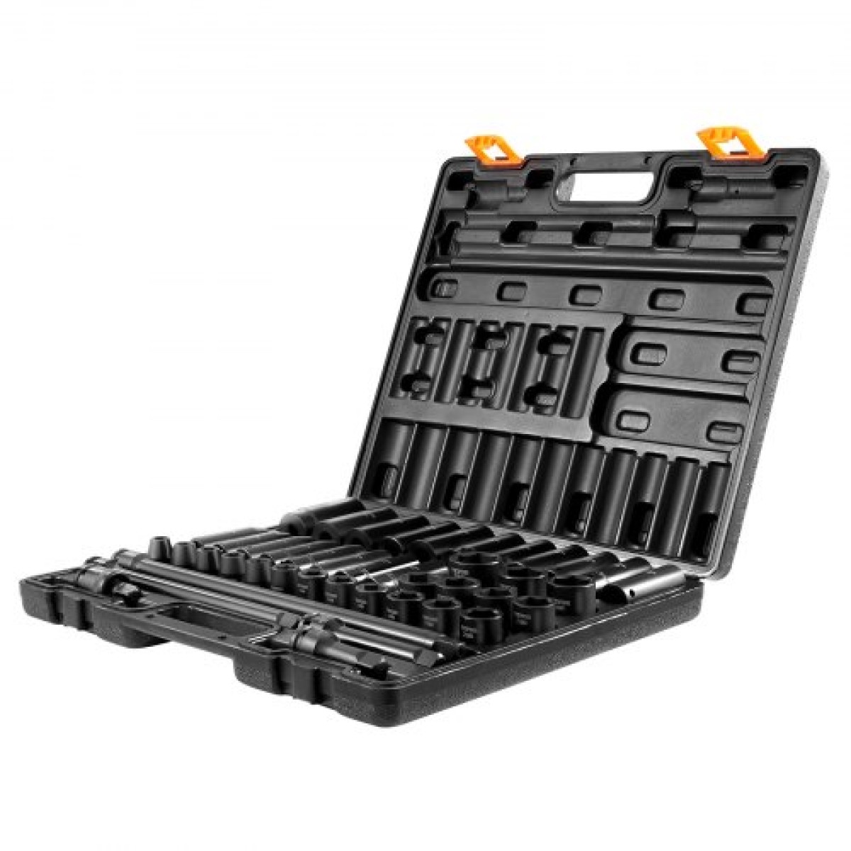 VEVOR Impact Socket Set 1/2 Inches 43 Piece Impact Socket, Standard Socket Assortment, 1/2 Inches Drive Socket Set 6 Point Socket Metric 9-30mm (Standard/Deep)